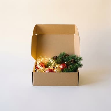 Holiday decorations box, cataloged at the Caboodle Depot